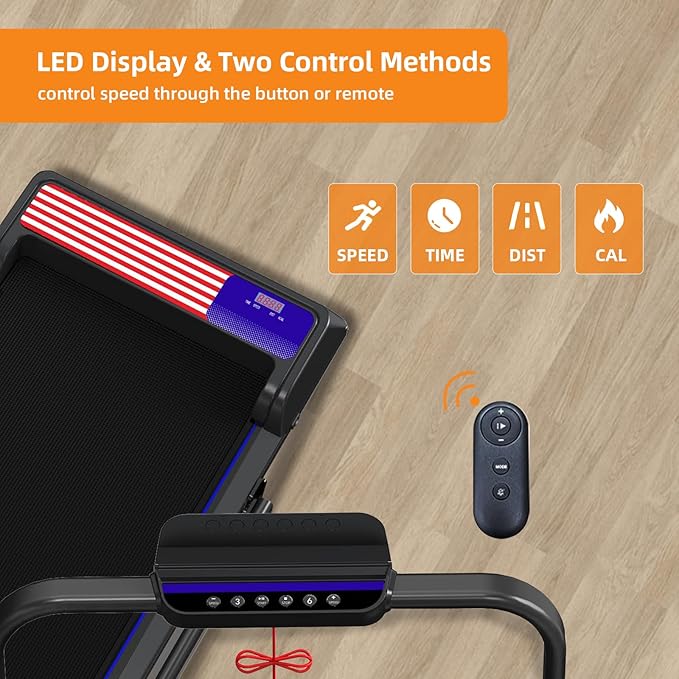 Caminadora Eléctrica Plegable 2 en 1 con Inclinación Negra y Azul miniatura 5