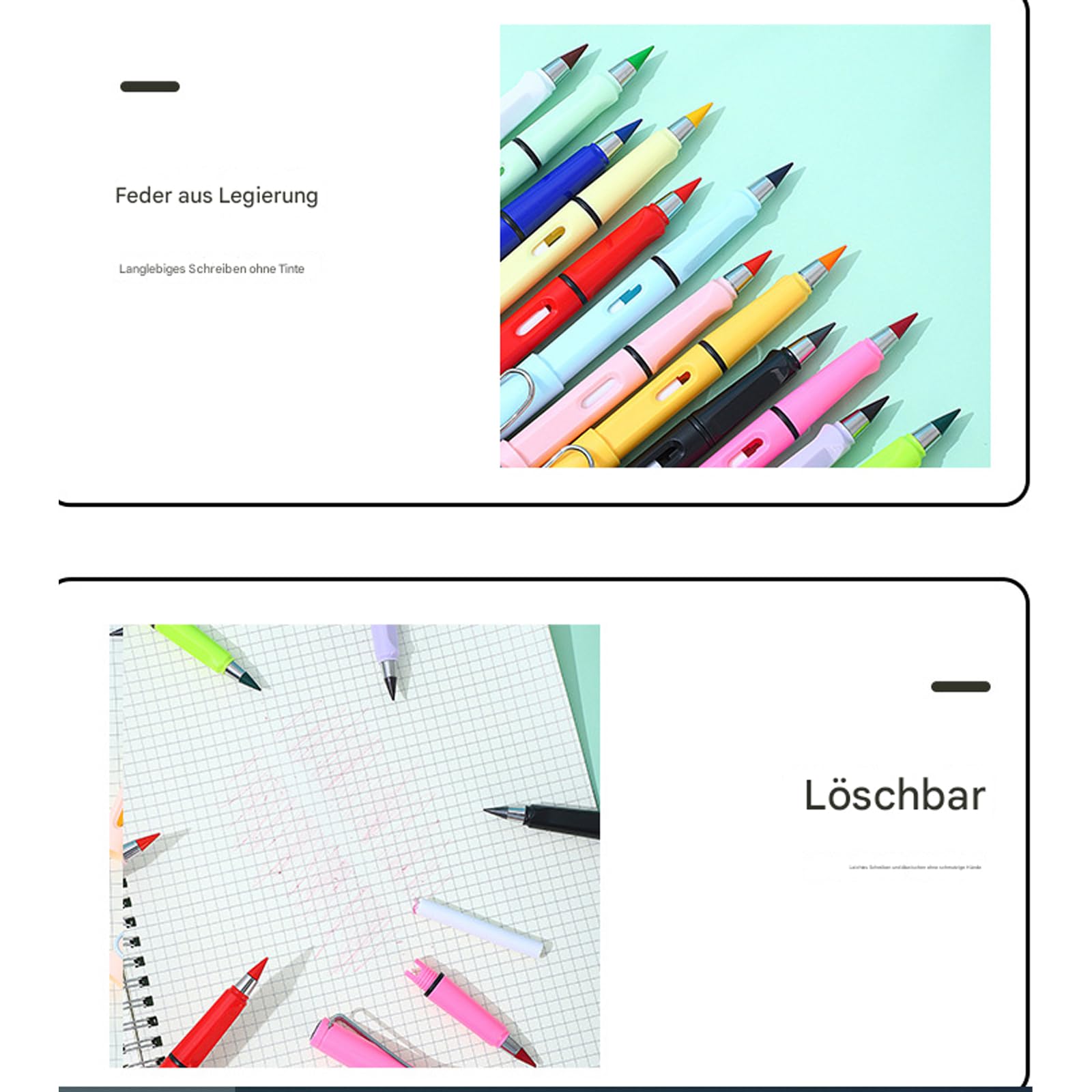 12 Stück Zauberbuntstifte - Wiederverwendbare Bleistifte Ohne Tinte