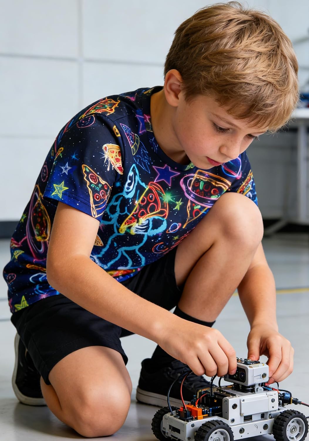 ALISISTER Boys T-Shirt Kids Cool Short Sleeve 3D Graphic Shirts for Boy 4-16T