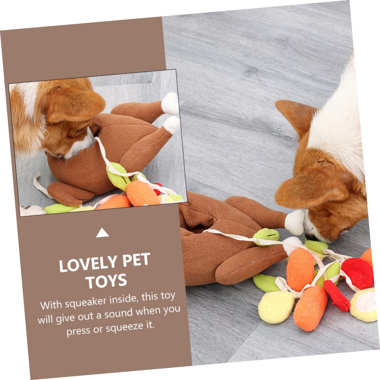 FRCOLOR 2piezas Juguete Interactivo para Perros De Peluche Sonido para Entrenamiento y Mordida Estimula La Masticación y Combate El Aburrimiento para Mascotas Casa Aire