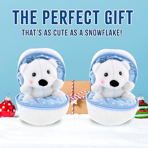Miniatura 4 de Snowball - Animal de peluche sorpresa con cremallera, 6 pulgadas, lindo y suave, perfecto para amigos y familiares de todas las edades, Navidad,