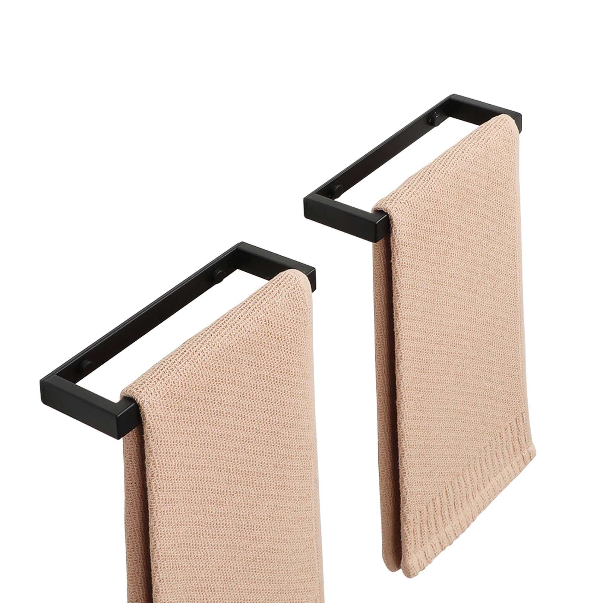 Alise 8'' Hand Towel Holder,Black Towel Bar for Bathroom Wall Mount,2 Pack