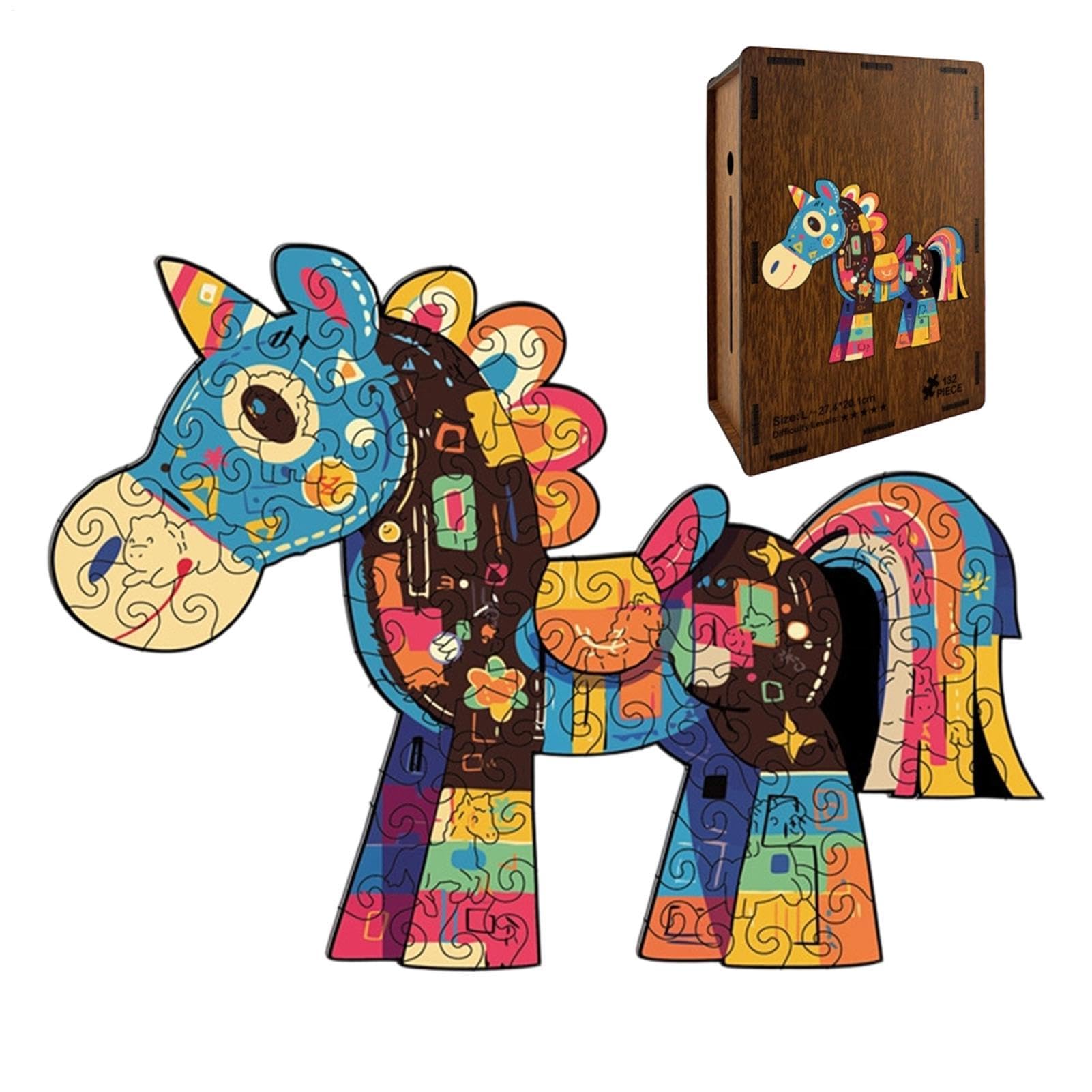 Set de rompecabezas de madera educativos para viajes familiares 8