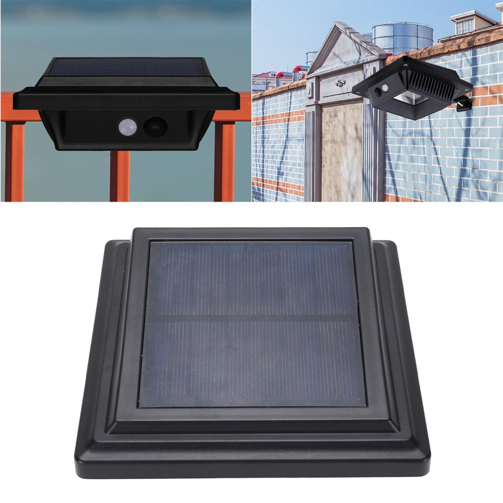 Lekko Rynkowe Zasilane Słonecznym, LED Solar Ryan Light White Brightness White Light IP65 Down Dusk do świtu na Ogrodzenie