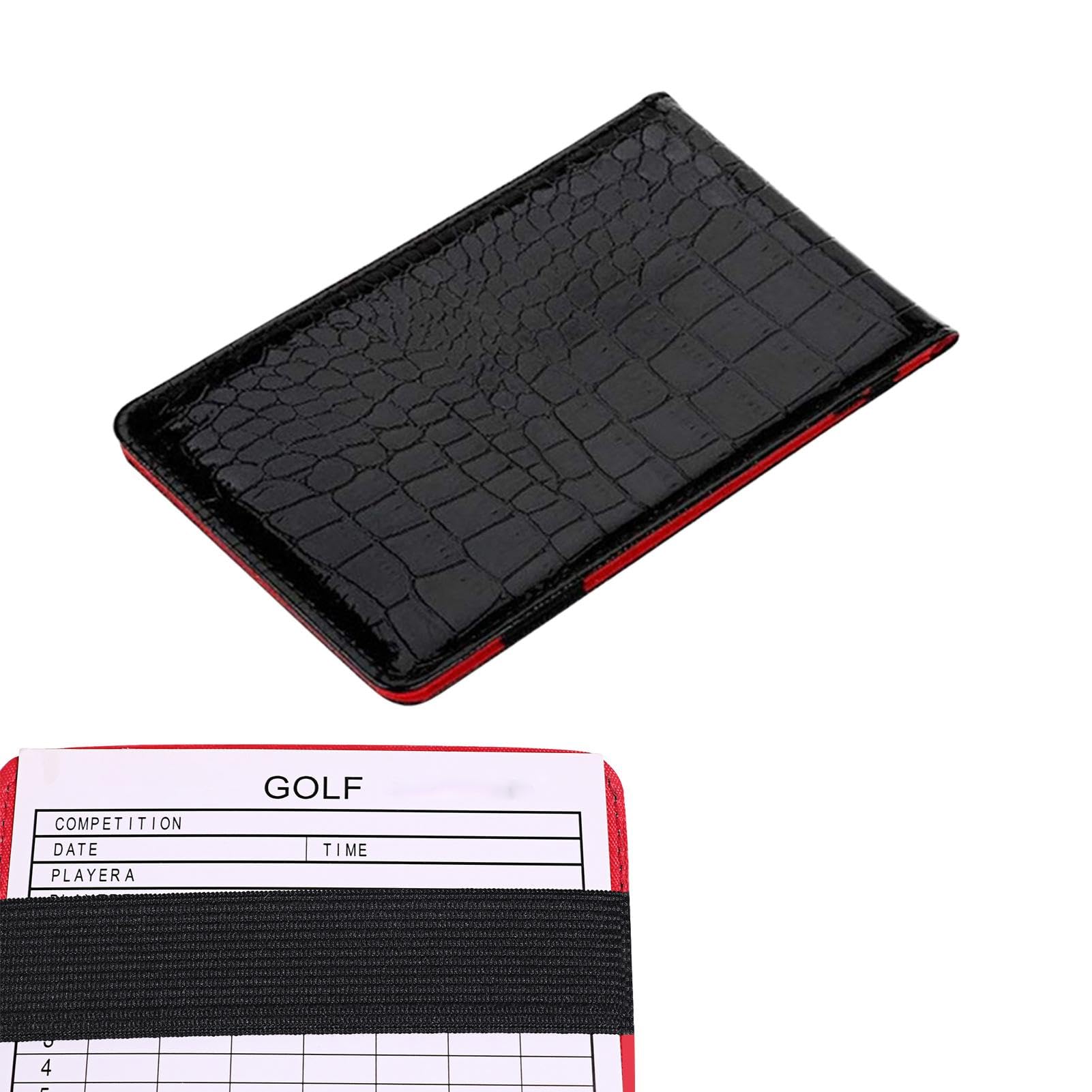 lovemetooGolf Yardage Book, Golf Scorecard Books, PU Leather Club Yardage Book with 2 Scorecards, Club Yardage Book, Golf Journal, Golf Logbook for Golfers, Men and Women