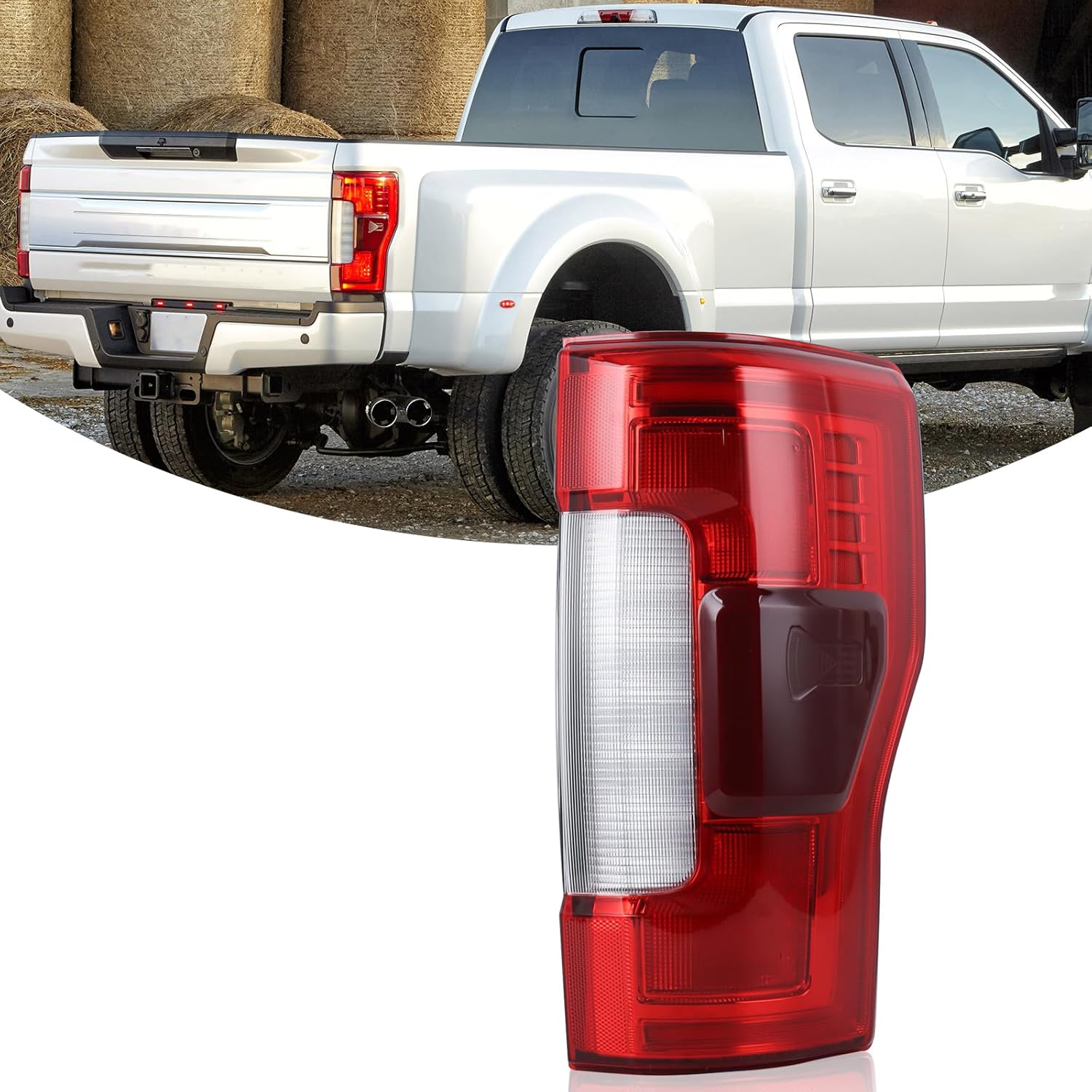 RH LED Tail Light W/Blind Spot Assembly Compatible With 2017-2019 Ford F250 F350 F450 F550 Super Duty Tail Lamp (Blind Spot Module NOT Included) Right Passenger Side Replacement FO2801262 HC3Z13404C
