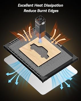 Artilume Honeycomb Panel 300 x 400mm, Laser Engraver Workbed with Non-Slip Surface, Heat-Resistant Support Grid for Laser Cutting Machines, Compatible with Artilume T1/U1 and Most Laser Engravers