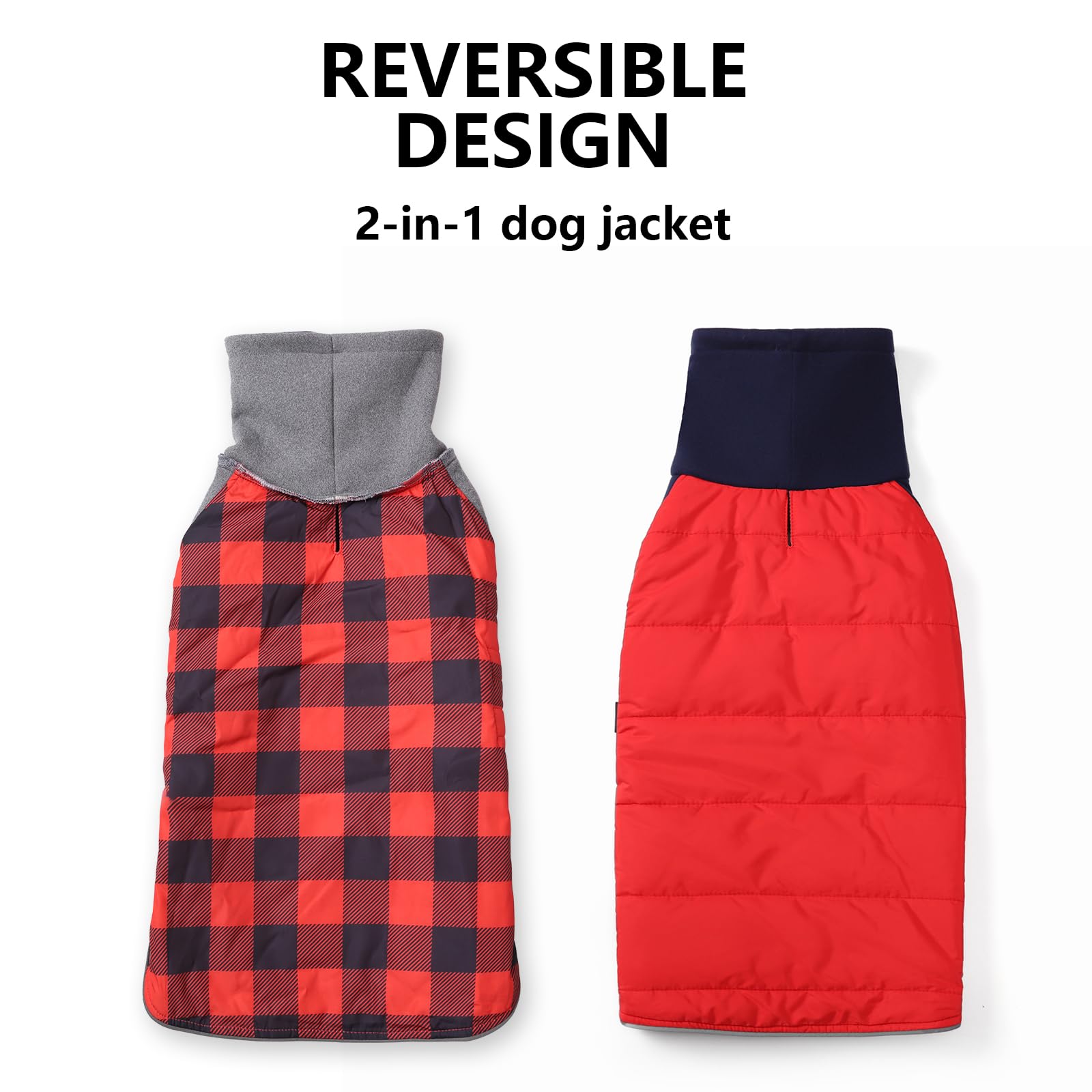 Dachshund dog coats sausage jacket fit for dachshunds corgi reversible dog winter coat padded cotton lining high collar dog suit in Autumn Winter - Image 3