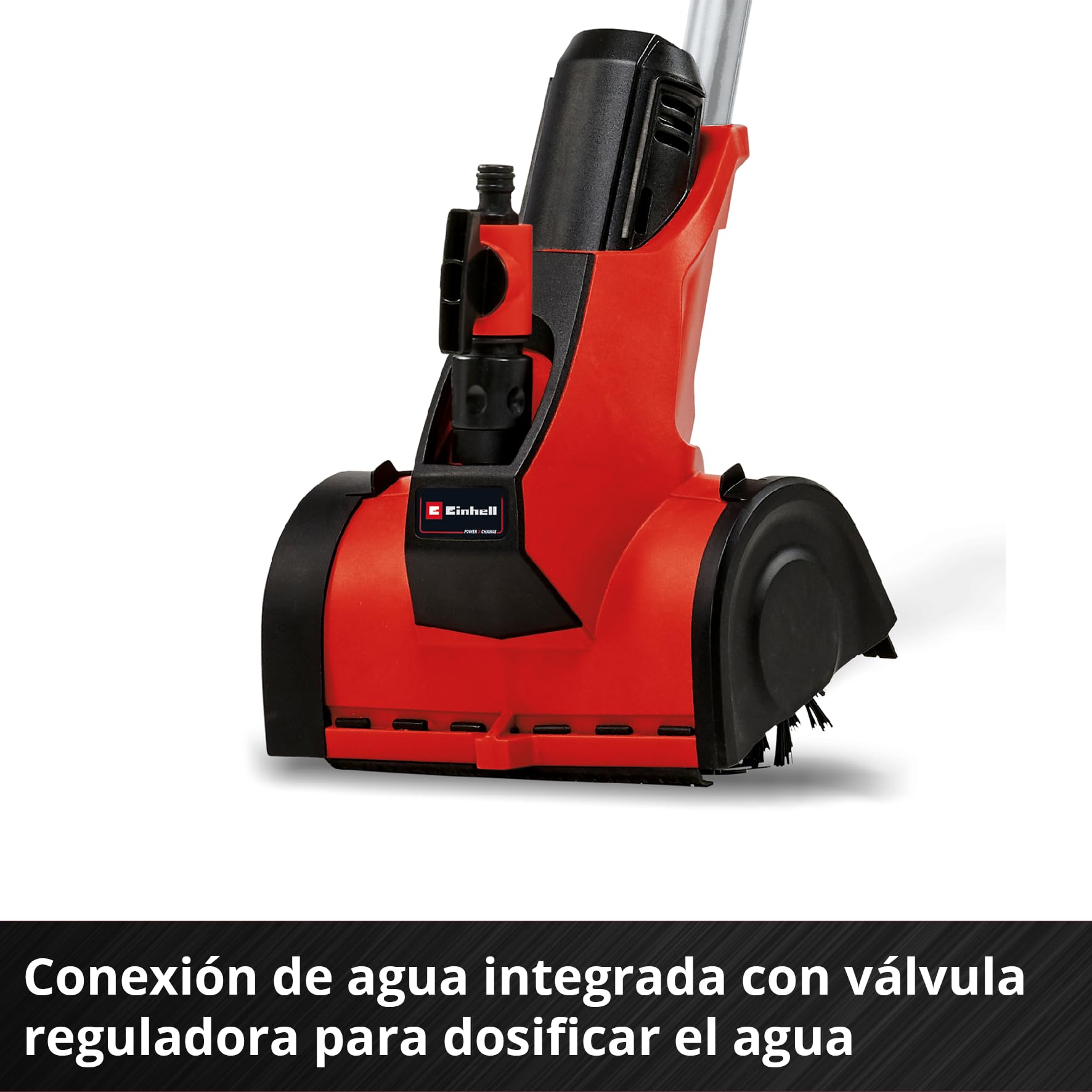 Einhell Cepillo para Superficies con batería PICOBELLA 18/215 Power X-Change (18 V, Iones de Litio, 215 mm Anchura, Incl. conexión para la Manguera de jardín, Cepillo Medium, sin batería ni Cargador)