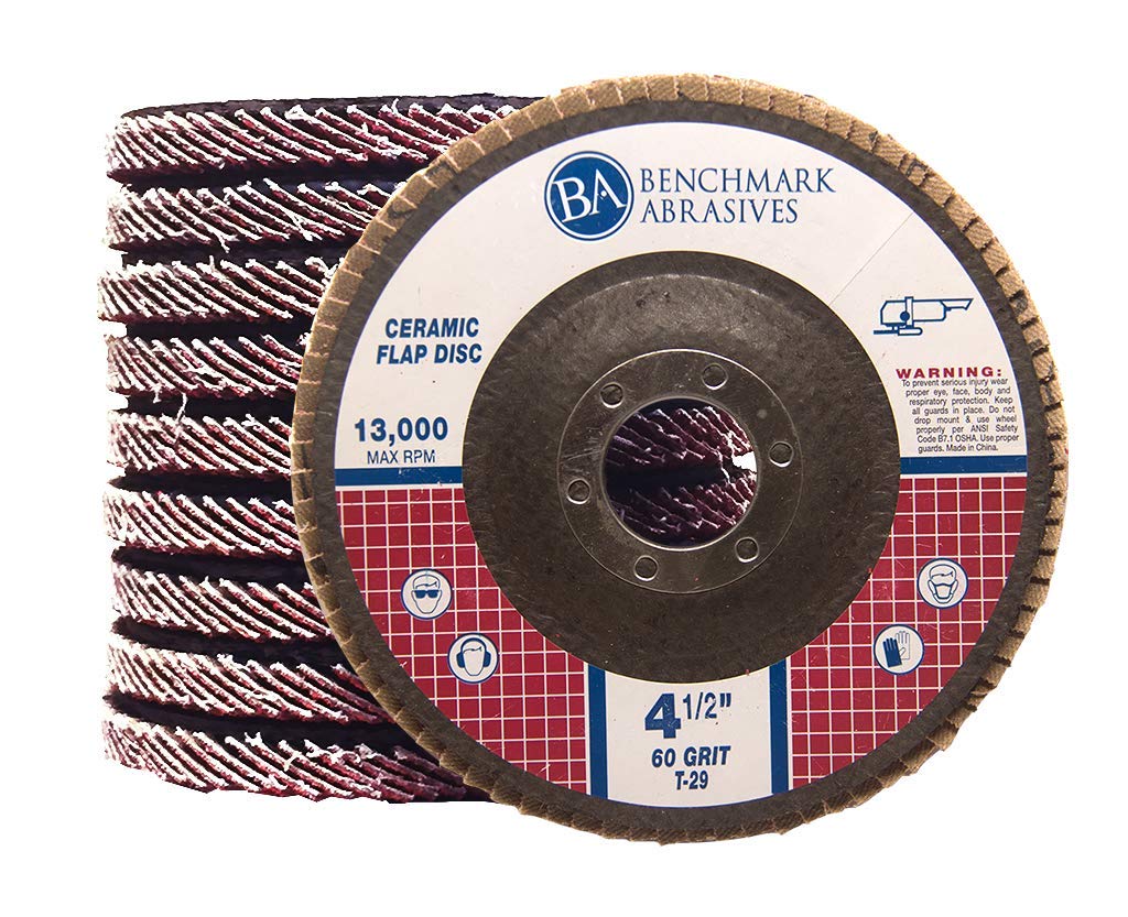 Benchmark Ceramic Flap Discs - 4.5" for Stainless Steel -5