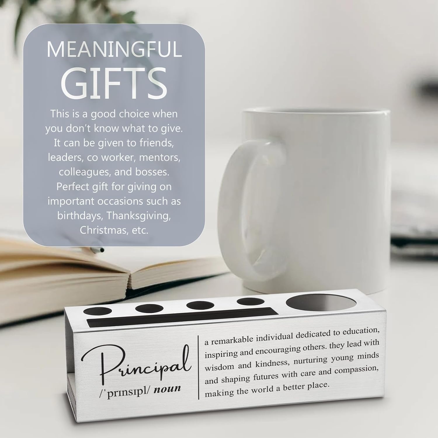 vizuzi Principal Definition, Principal Gifts for Women, Men, Principal Pen Holder, Principal Pencil Holder, Principal Office Supplies, Principal Appreciation Thank You Gifts Pen Holders Zgg24 image 4