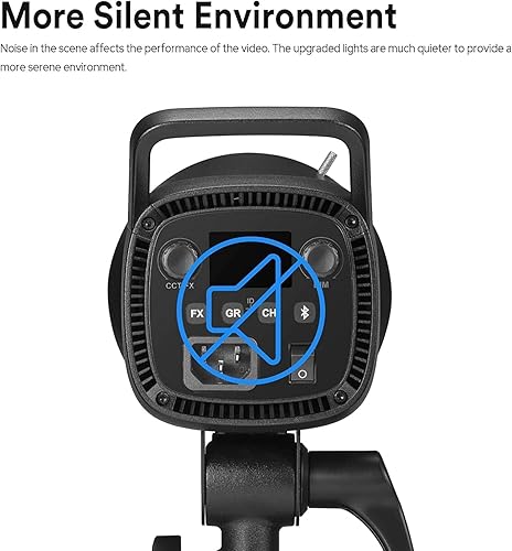 Miniatura 8 de Godox Luz de video LED SL100D, 100W TLCI97 CRI96,5600K Iluminación continua, 8 efectos de iluminación FX, luz de video Bowens para grabación de