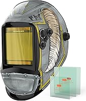 Vista 12 de YESWELDER - Máscara de soldar con oscurecimiento automático, funciona con energía solar, color real.