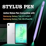 Stylus Pen for Samsung Galaxy Tab A11+/A11 Android S Pen Compatible with Galaxy Table A9+/A9 8.7/11 inches Table Fast Charging, Magnetic adsorption (Purple)