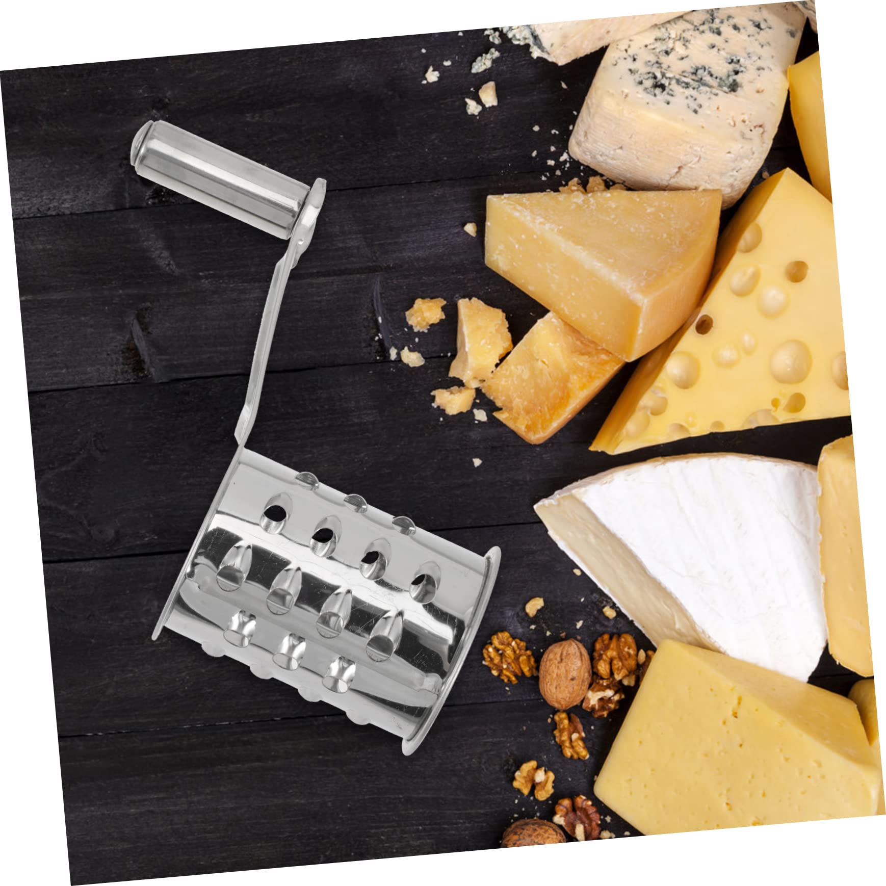 OFFSCH Stainless Steel Cheese Shredder Hand-crank Cheese Grater Compact Design Ideal for Kitchen