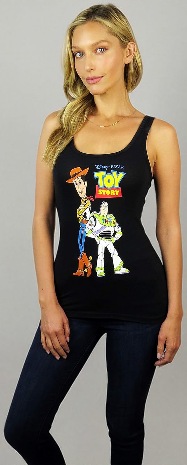 Disney Womens Toy Story Graphic Racerback Tank Top (US, Alpha, Small, Regular, Regular, Black) - Image 4