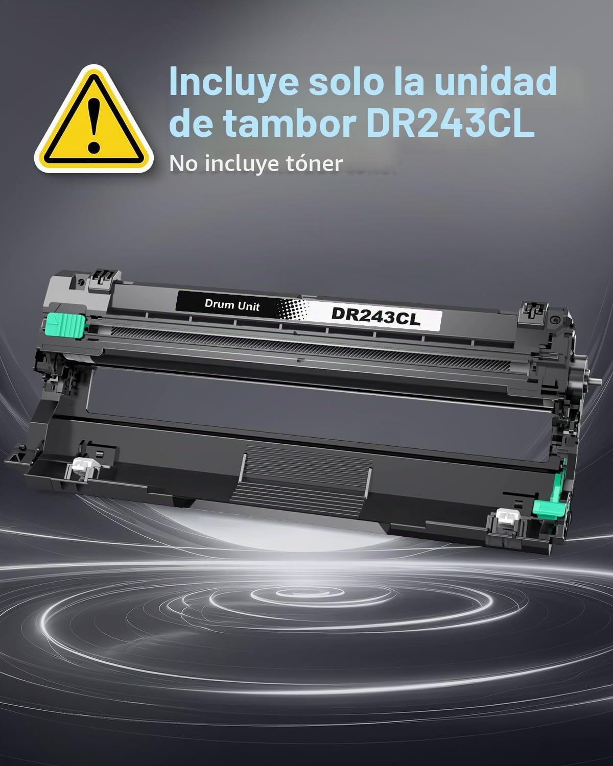 INK4U DR243 Tambor para Brother DR243CL Reemplazo para Brother MFC-L3750CDW MFC-L3770CDW HL-L3210CW HL-L3230CDW HL-L3270CDW MFC-L3710CDW DCP-L3550CDW (1X Negro)