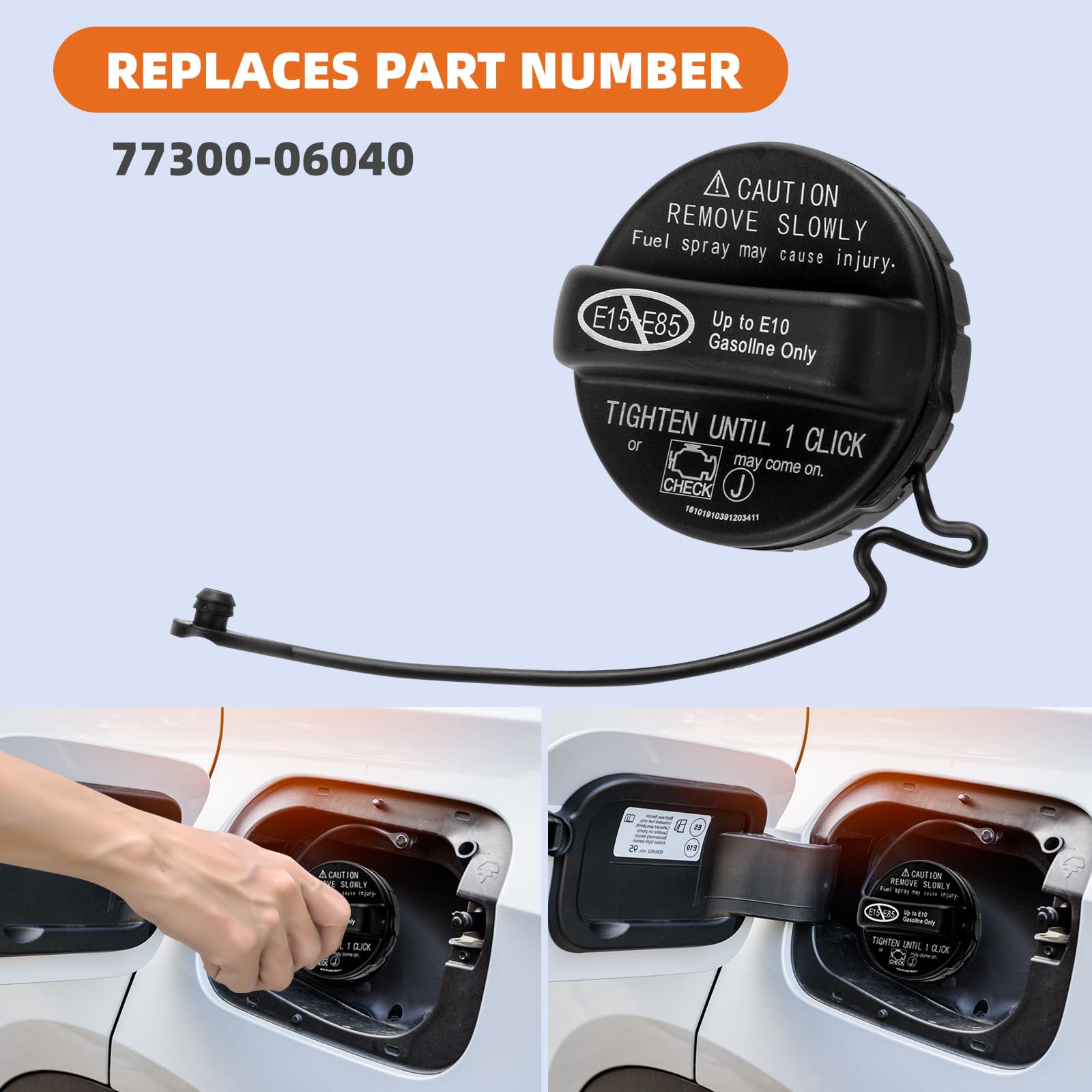 BIOLCA Tapa de gasolina del tanque de combustible 77300-33070, repuesto