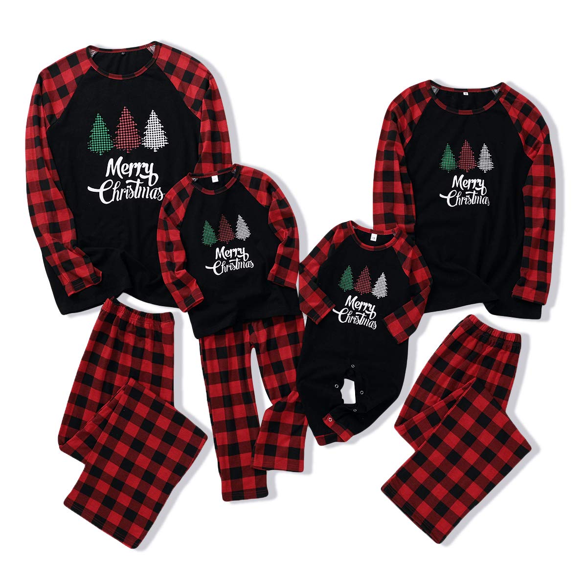 HaokainiChristmas Pajamas Family Matching Sleepwear Xmas Nightgown for All of Families