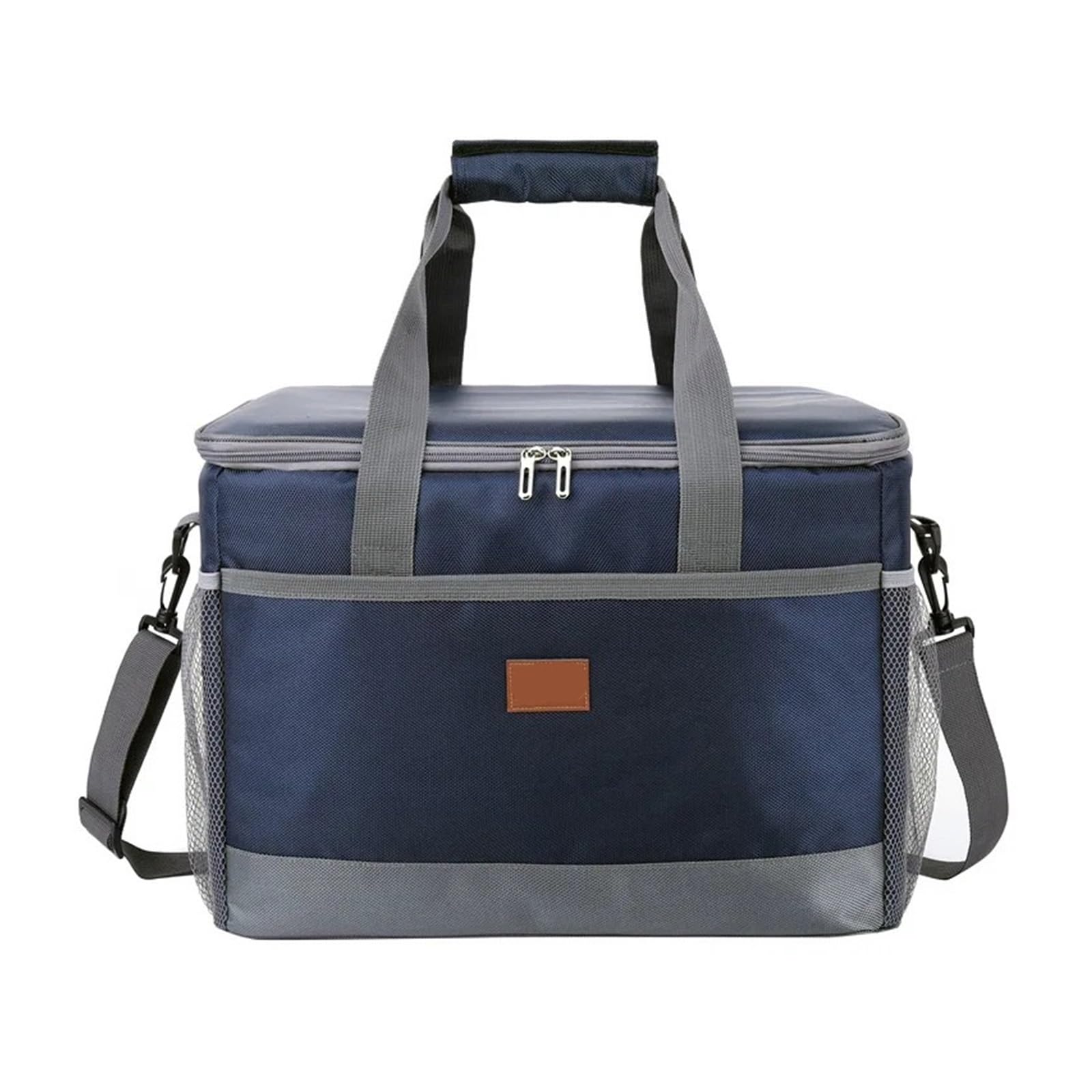 Genérico Bolsa térmica de 35L, lonchera grande aislada for hombres y mujeres, bolsa portátil Picnic for acampar, barbacoa, actividades familiares al aire libre(Navy Blue)