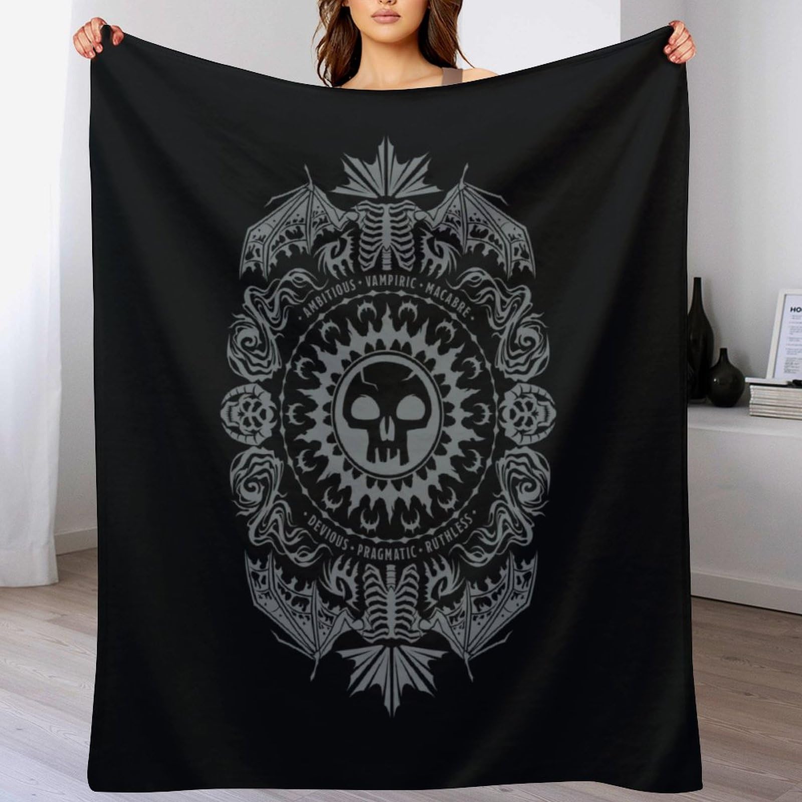 Couverture motif mythe Viking en polaire de flannel 130x180cm