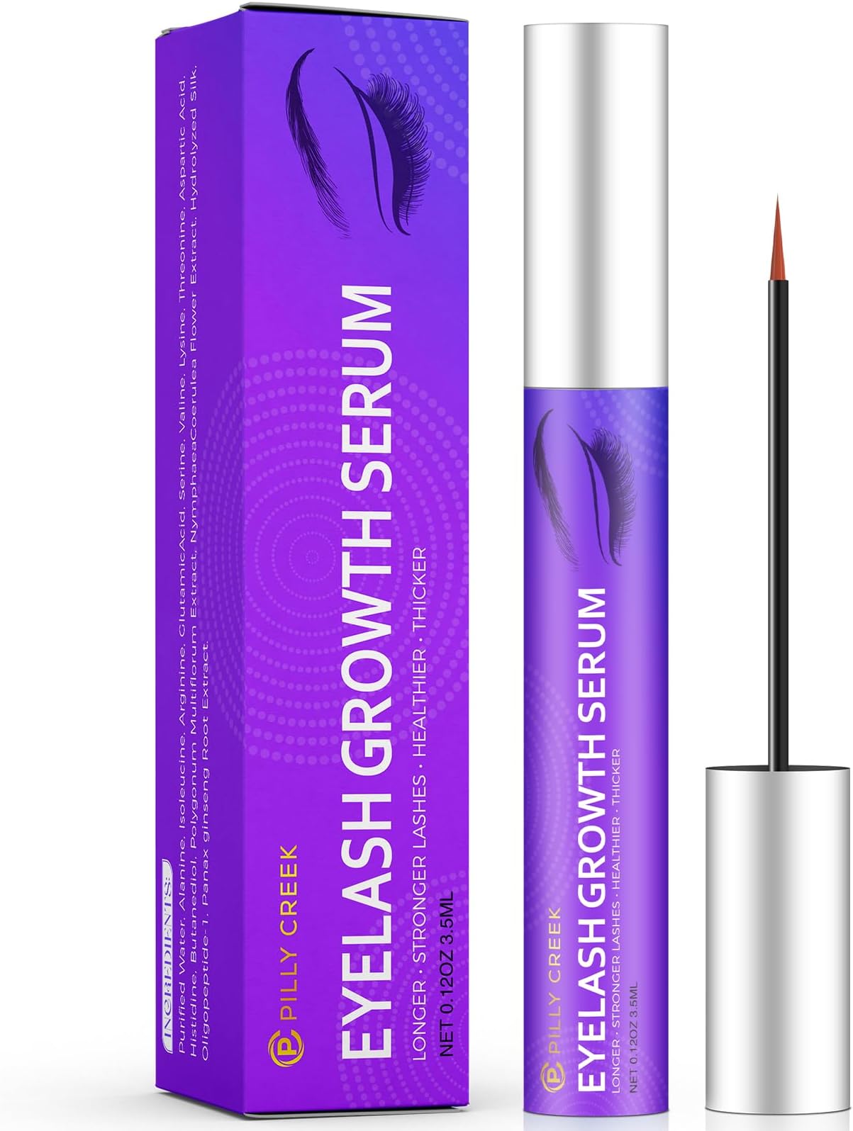 Premium Eyelash Growth Serum and Eyebrow Enhancer, Lash Serum, Eyelash Serum, Boost Lash Growth Serum, Advanced Formula - Boost, Longer, Thicker, Fuller Lashes