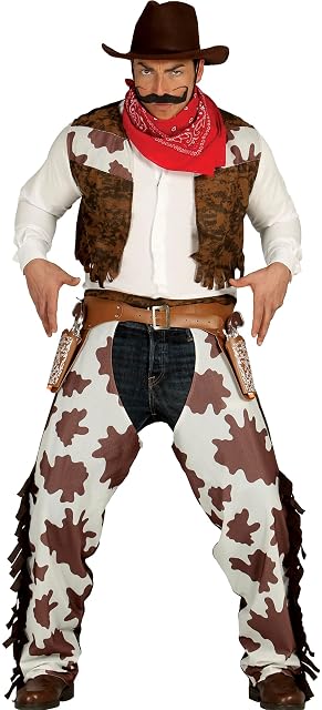 FIESTAS GUIRCA - Disfraz de Cowboy Adulto (52-54/L) - Chaleco y Cubrepantalón