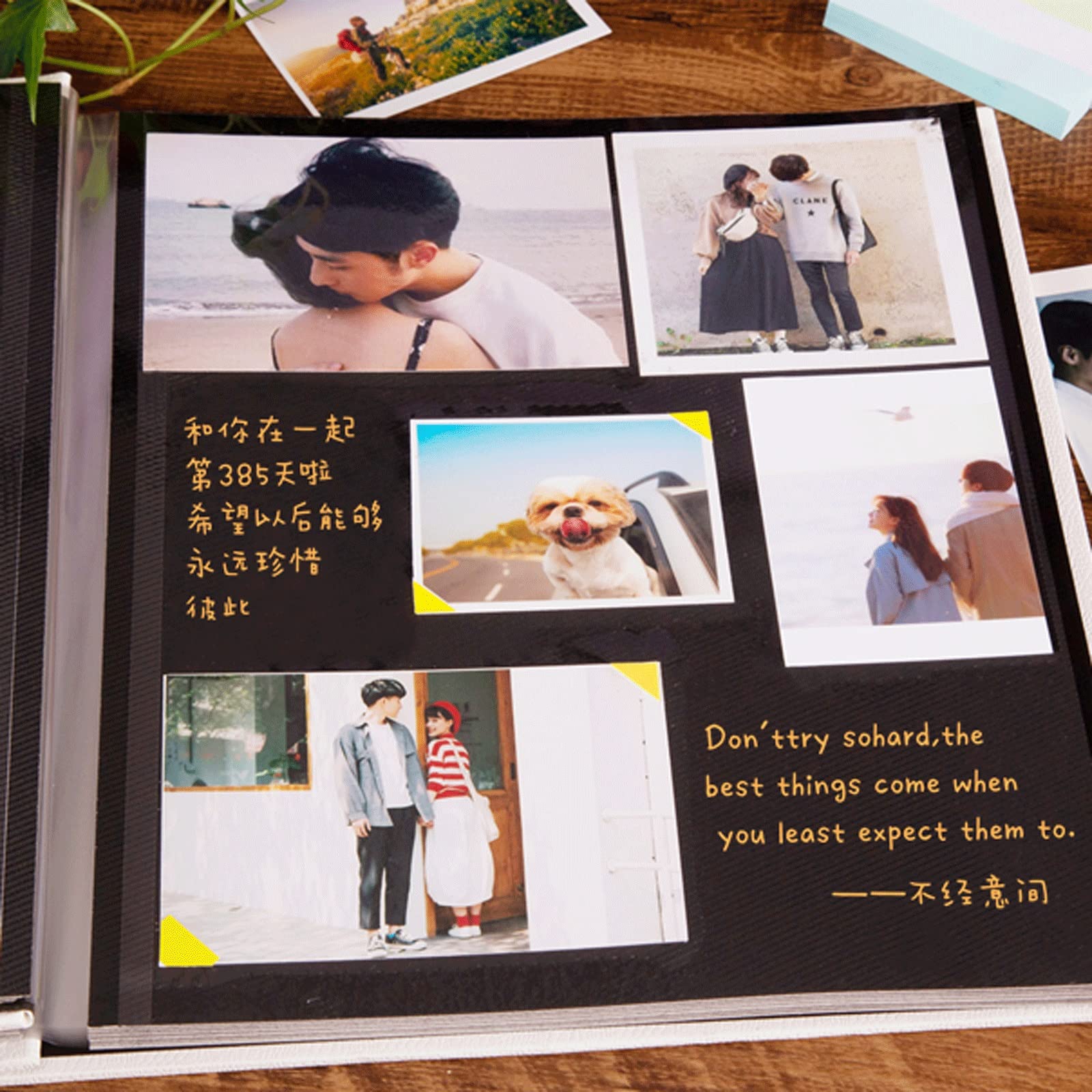 Fotoalbum DIY. Handgemachtes Souveniralbum for Paare, die über Plastik eingefügt werden, kann ein Fotoalbum mit großer Kapazität schreiben Fotobuch ( Color : 40 sheets/white paper , Size : Small )