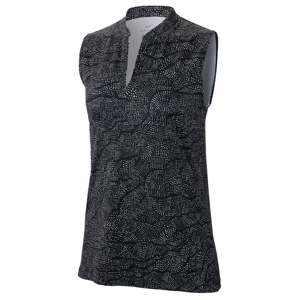 Nike Dri Fit UV Sleeveless Fareway HO Print OLC Golf Polo 2019 Women Black Small