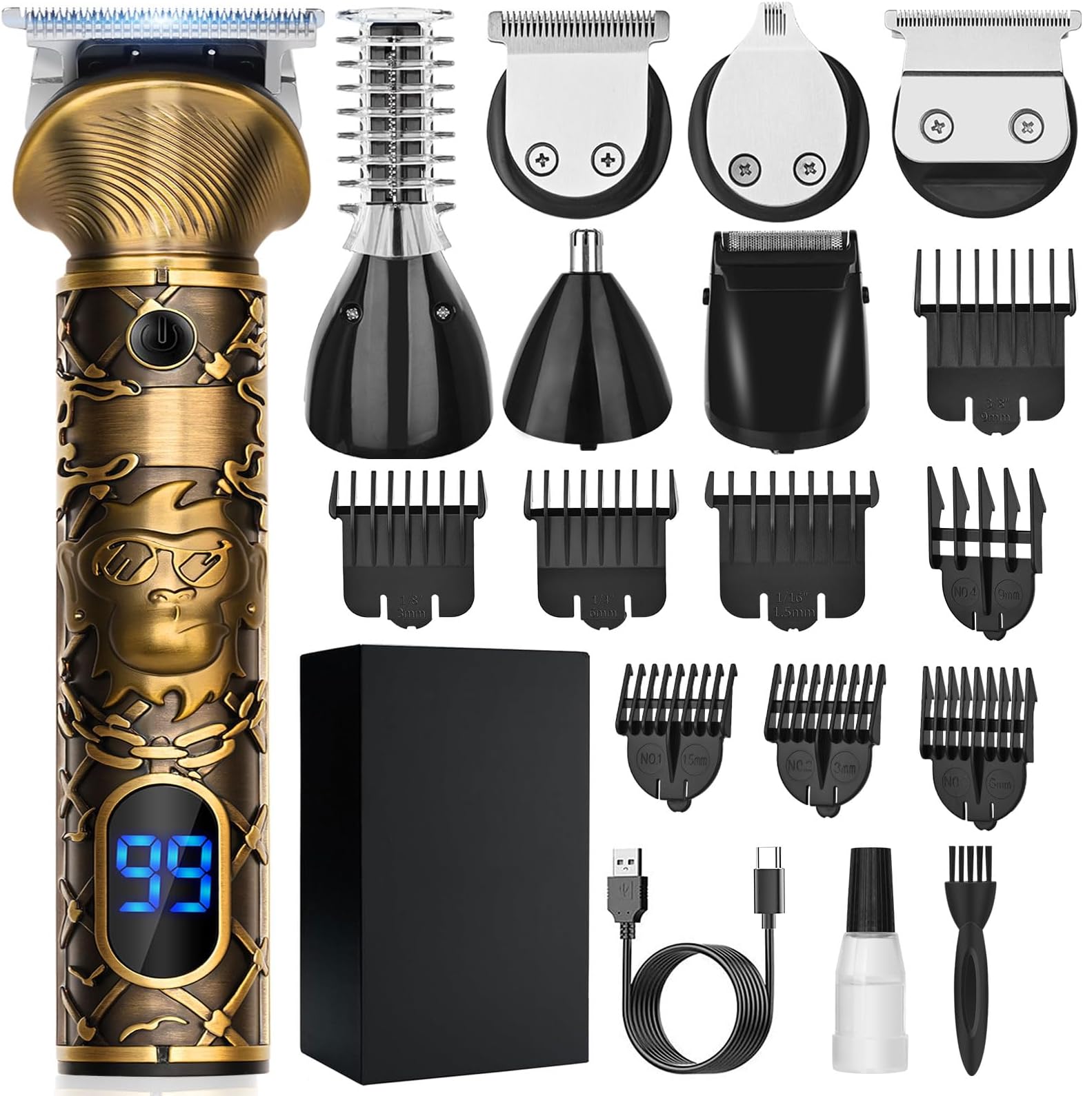 Hatteker Beard Trimmer Kit Electric Hair Clipper Shaver For Men Cordless Grooming Kit 7 In 1 - View #7
