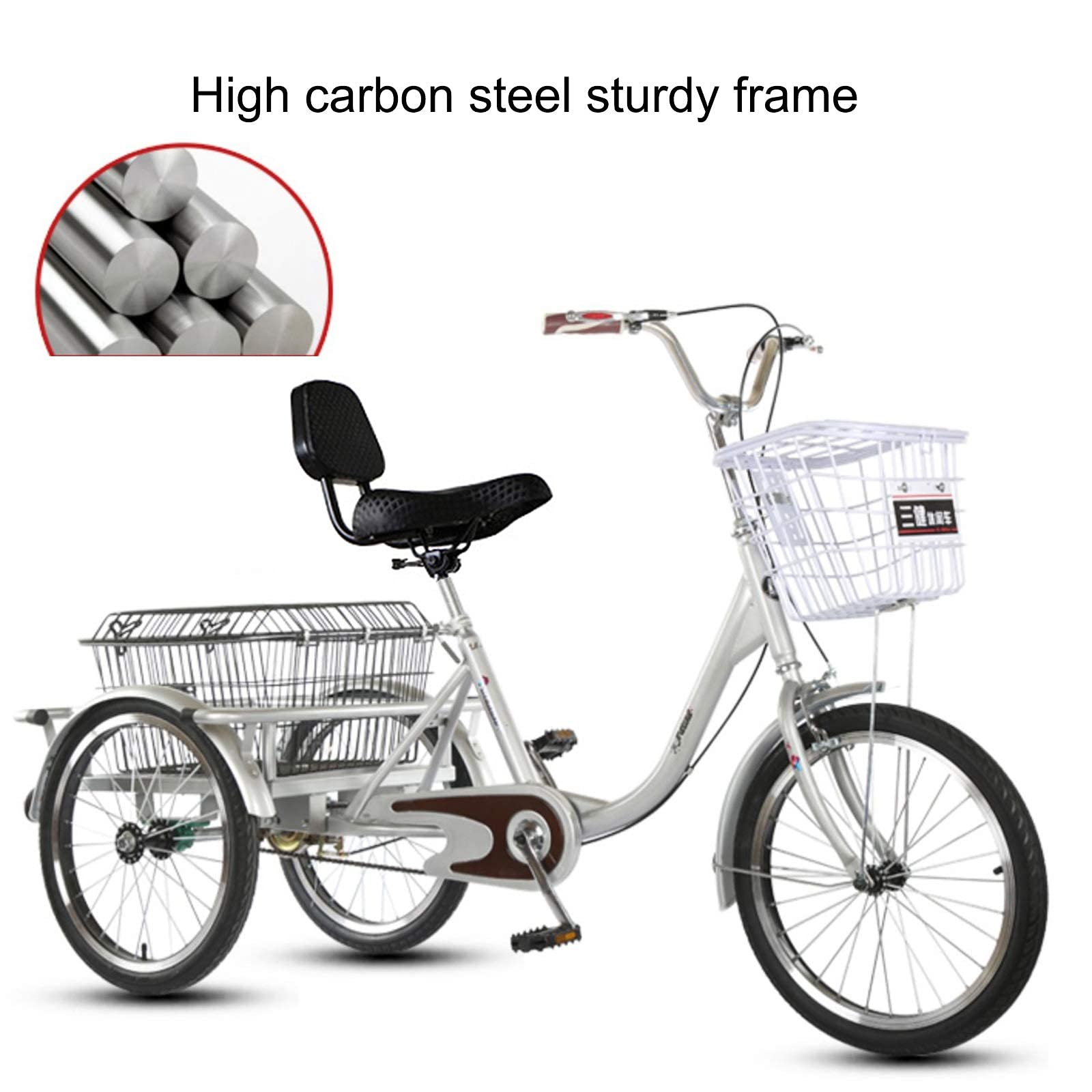 Amazon.co.jp: ペダル大人用三輪車三輪トライクバイククルーザー20