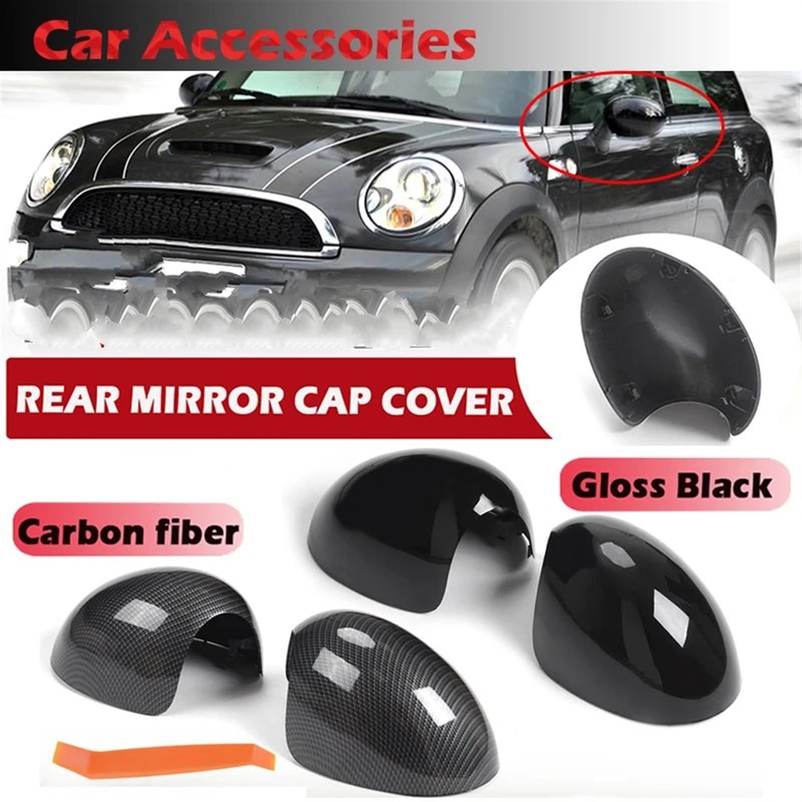 Cache Rétroviseur Intérieur ABS Union Jack Pour Mini Cooper R55 à R61