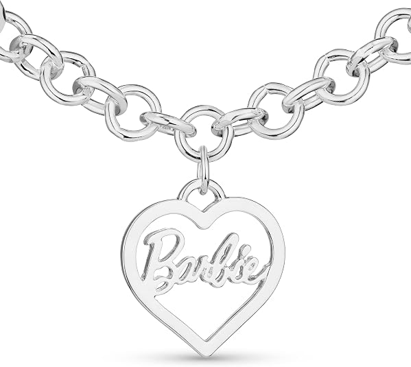Amazon.com: Barbie Round Link Heart Necklace - Silver : Toys & Games