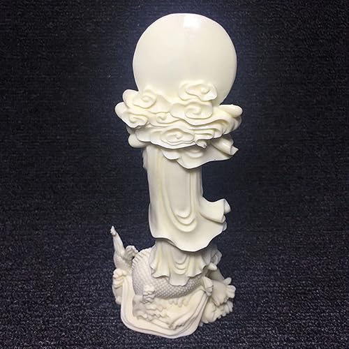 Miniatura 4 de Estatua de Guanyin de 7.08 pulgadas para decoración del hogar, estatua de Buda kuanyin blanca para decoración de oficina, adorno de escultura de