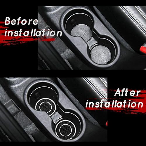 Miniatura 62 de Auprite Portavasos para automóvil, paquete de 2 posavasos universales antideslizantes para automóvil, accesorios para el interior del automóvil