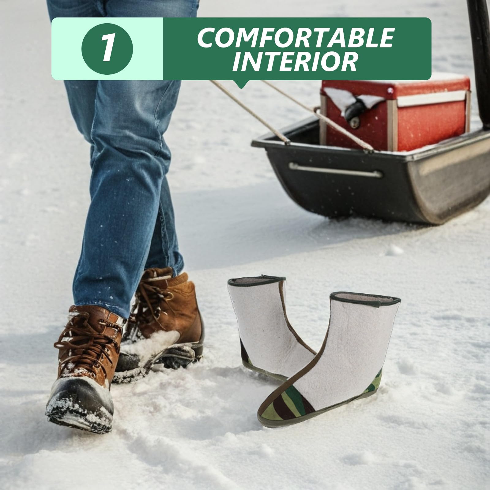 SUPVOX 1 Paar Isolierte Winterstiefel-einlegesohlen für Herren: Warme Ersatz-innenfutter für Schneestiefel zum Angeln, Wandern Und für Outdoor-aktivitäten bei Kaltem Wetter – Größe 44