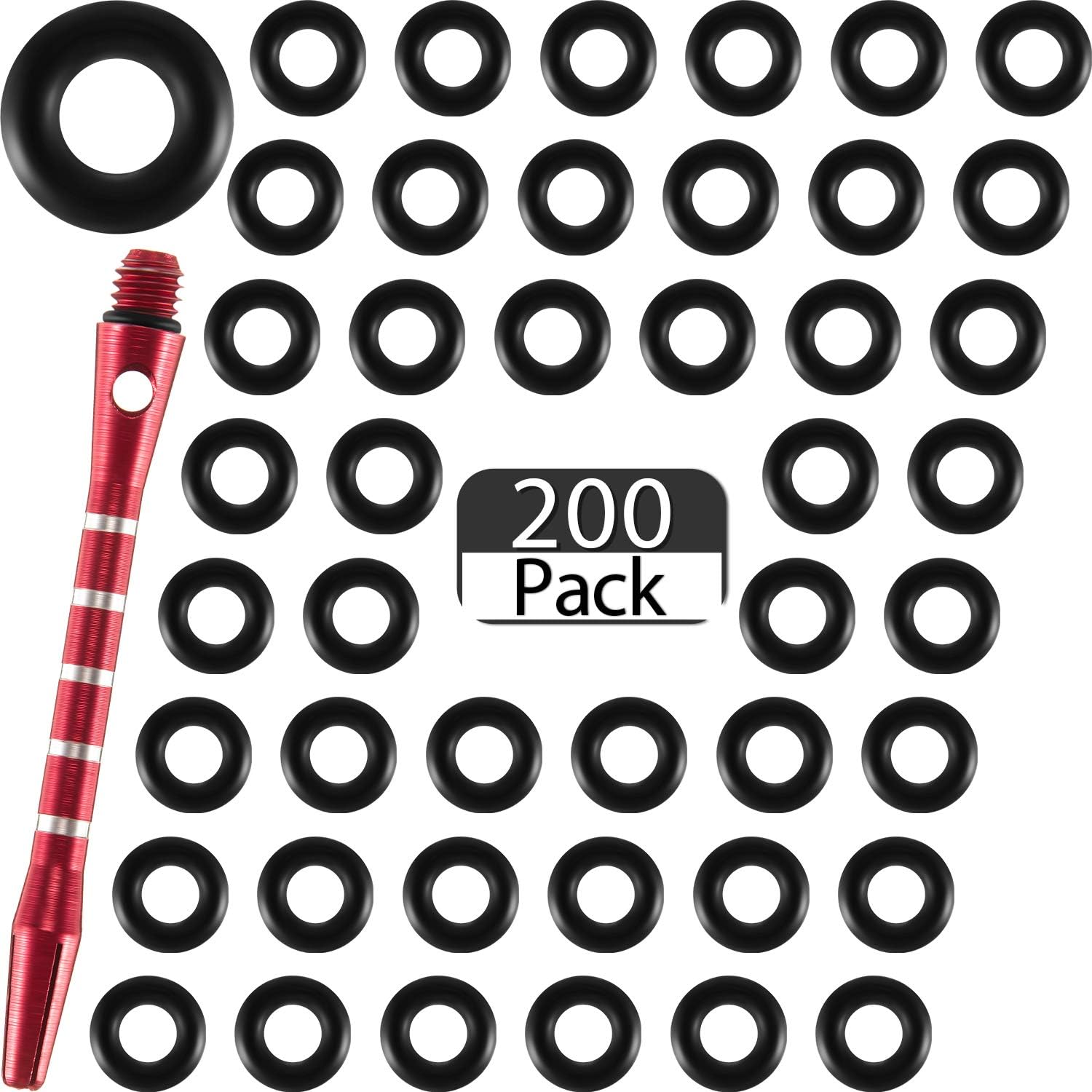200 Pieces Dart Shaft ORings Rubber Dart Washer Rings Nonslip Dart