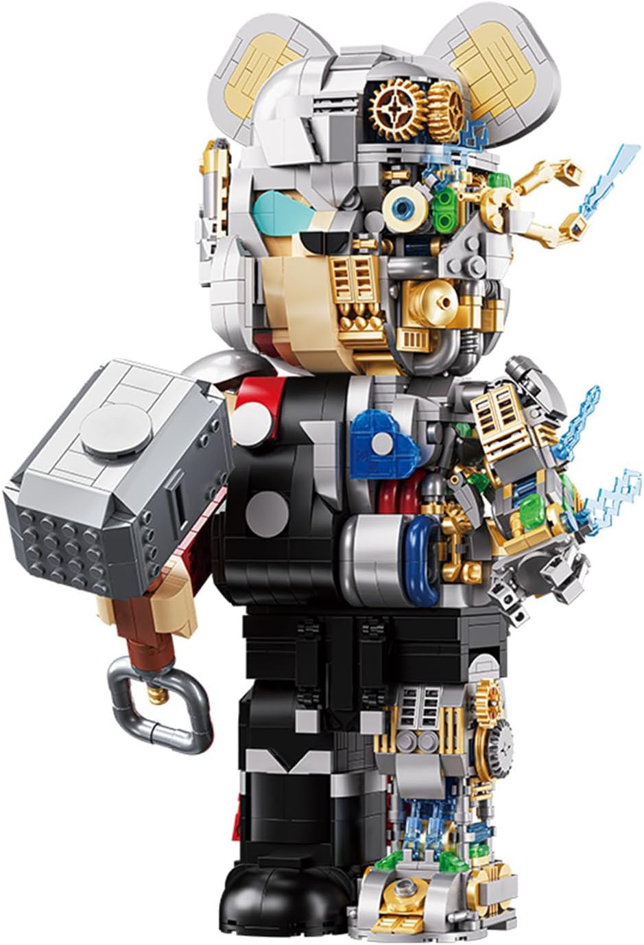 Mecha Bear Robot Building Block Kit Half-Mecha Detail Set