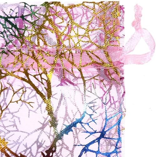 Miniatura 4 de Stratalife Bolsas de organza de 4 x 6 pulgadas, pequeñas bolsas de joyería con cordón, bolsas de regalo para regalos de boda, dulces, 100 unidades