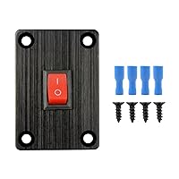 Vista 10 de 1 pieza Interruptor basculante negro KCD1 para barco, interruptor de panel SPST de 2 posiciones y 2 pines, 6A 250V CA 10A 125V CA, con 4 piezas