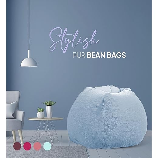 Mollismoons XL Fur Bean Bag for Kids