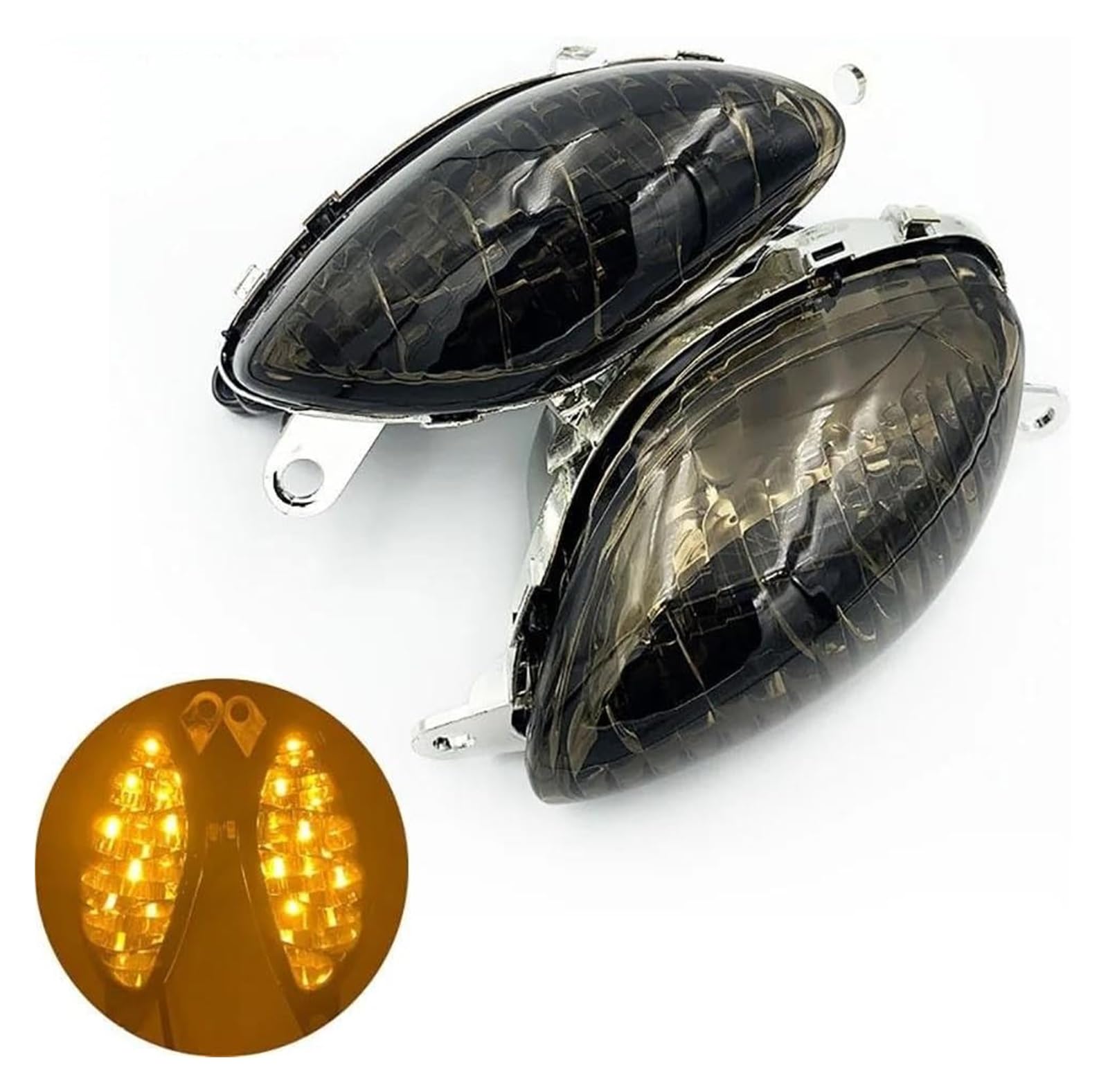 para Suzuki para Hayabusa GSX1300R GSX 1300R 1999-2007 Luz Intermitente Delantera De Motocicleta Señal Giro LED Moto Intermitentes Indicadores | Smoked