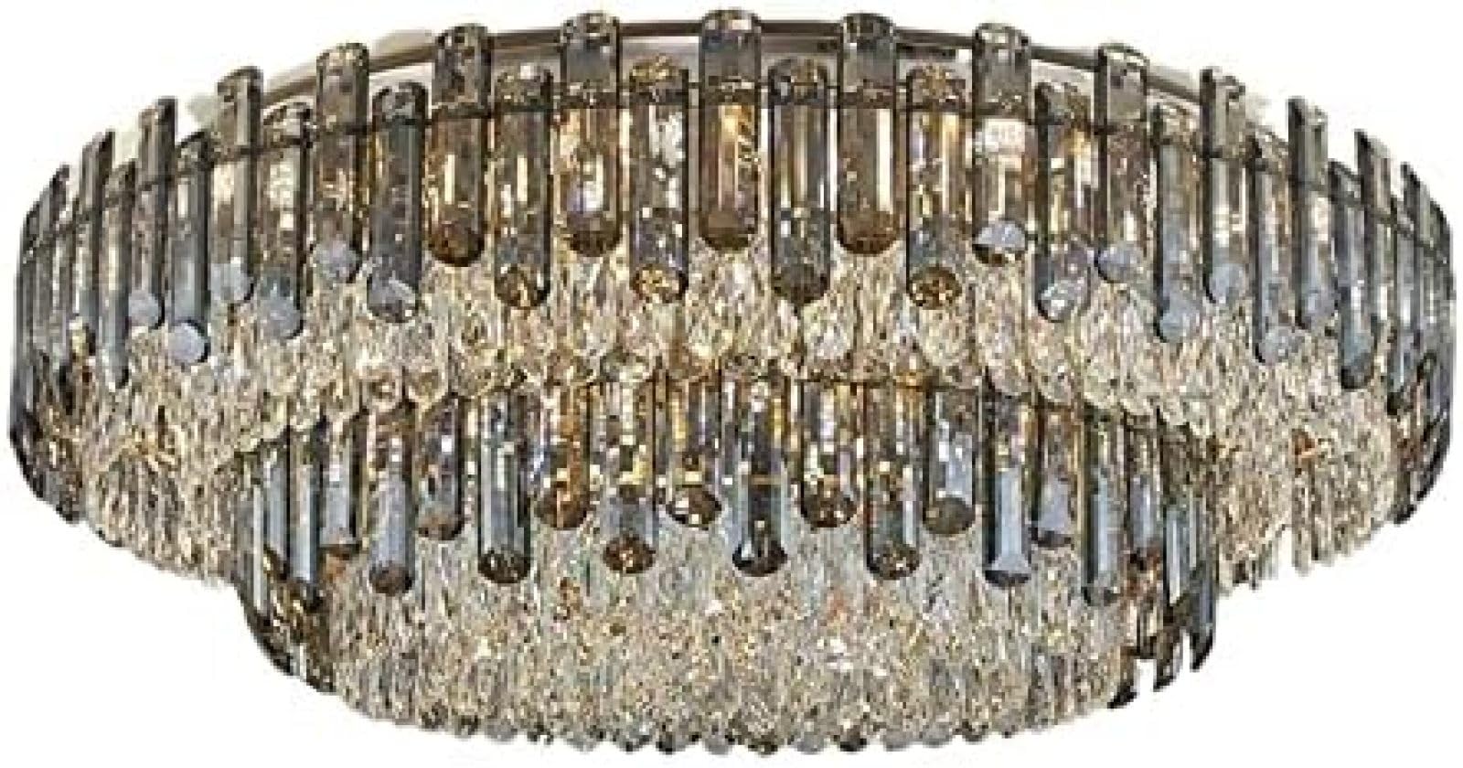 LYMSXAZOU Crystal Chandelier Ceiling Lamp, Modern Round Light Fixture for Living Room, Bedroom, and Dining Luxury Atmosphere Lighting
