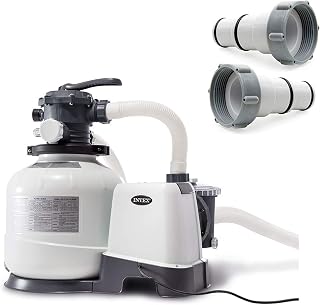Intex 2800 GPH Above Ground Pool Sand Filter Pump w/Threaded Hose Adapter (Pair)