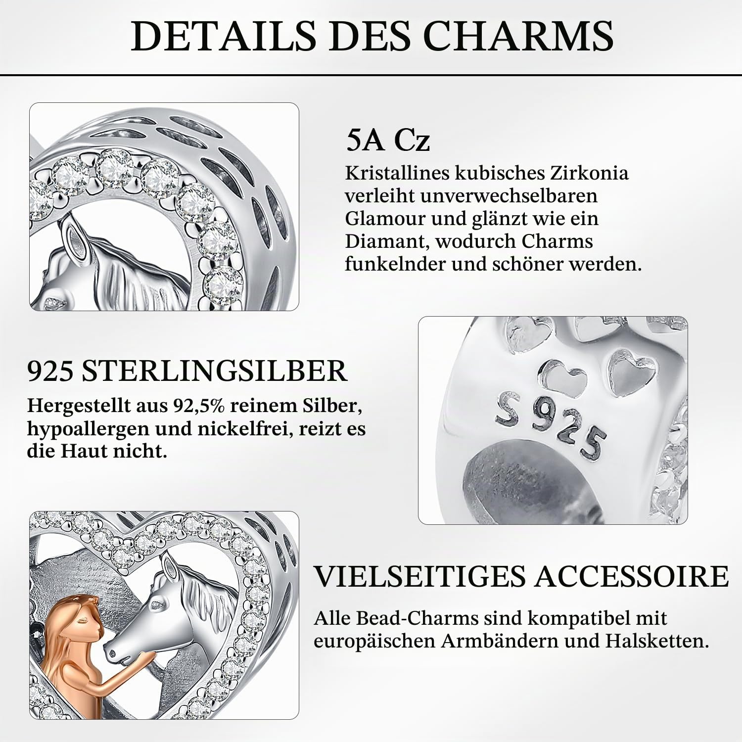 Odinstone Charms 925 Sterling Silber Charm Bead Passen Armband Anhänger Schmuck Geschenk für Frauen Damen Herren Männer