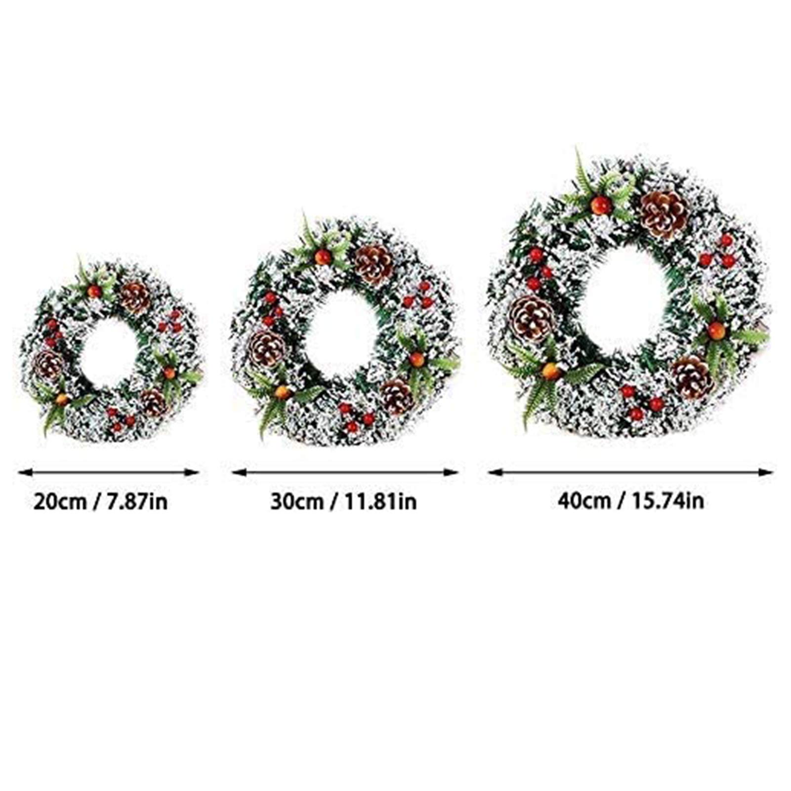 MIAOXIAO Weihnachten Dekoration Girlande Kreativ Weihnachten Türkranz Weihnachtsgirlande Künstliche Kränze Weihnachtskranz Deko Christmas Wreath Decoration,40CM