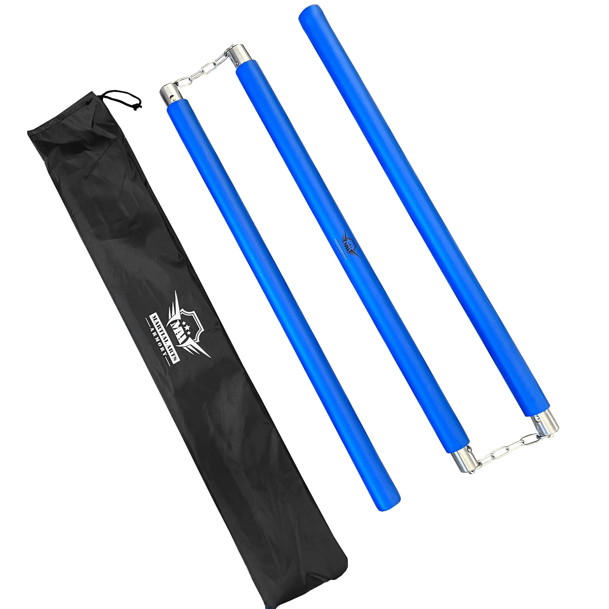 Martial Arts Armory Foam Padded Three Section Bo Staff for Safe Practice Training with Carry Bag Case