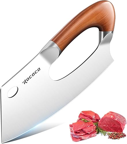 ROCOCO Cuchillo de carnicería para carne Cuchillo único que ahorra esfuerzo Cuchillo de cocina profesional Cuchillos de chef de acero inoxidable