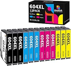 Hookink 604XL Compatible Cartridges for Epson 604 XL Multipack for Expression Home XP-2200 XP-2205 XP-3200 XP-3205 XP-4200 XP-4205 WorkForce WF-2910 WF-2930 WF-2935 WF-2950 (12 ---