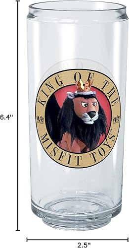 Miniatura 3 de Rudolph el reno de nariz roja rey de los inadaptados vaso para beber en forma de lata de Tritan  transparente 16 onzas